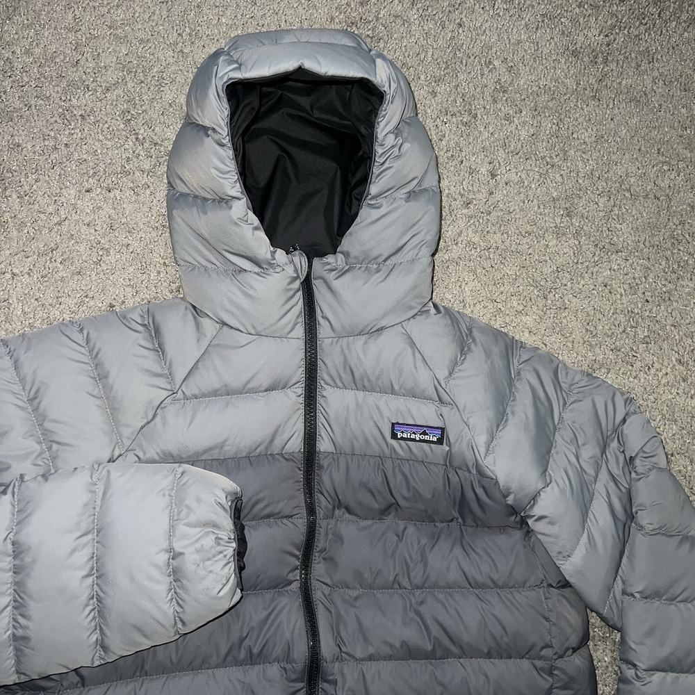 Patagonia Two Zone Hi-Loft Down sweater hoody gorpcore puffer jacket youth M/L